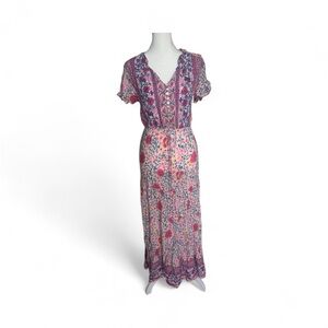 Floral Pink and Blue Dress